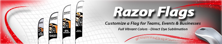 FLAGS: Flying Banner Display Templates - Art Craft Visual